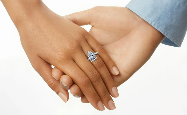 Image of $130.99 for a Moissanite White Gold Diamond Ring (a $536.76 Value)