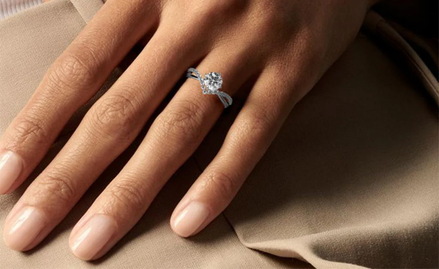 Image of $72.99 for a Moissanite Diamond Engagement Ring (a $298.20 Value)