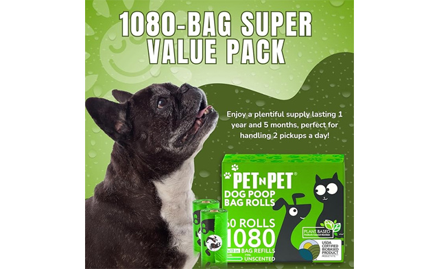 Image of $29 for 1,080 Plant-Based Dog Poop Bags (a $39.99 Value)