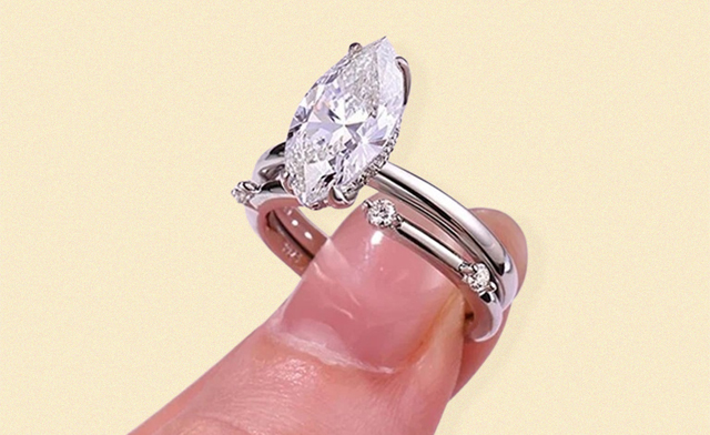 Image of $171.99 for a 2-Piece Moissanite Diamond Ring Set (a $707.16 Value)