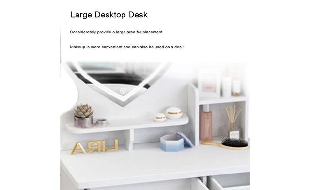 Image of $172 for a Heart-Shaped Mirror Vanity Table Set (a $349.99 Value)