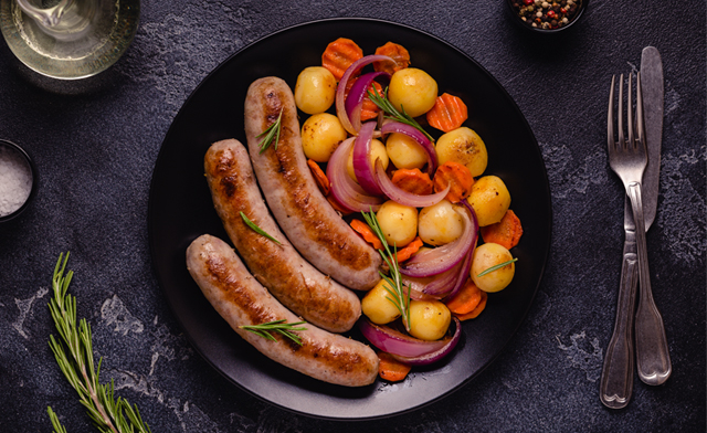 Image of $84.99 for 11 lbs of English Banger Sausage (a $110 Value)