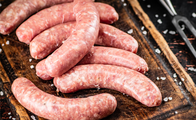 Image of $84.99 for 11 lbs of English Banger Sausage (a $110 Value)