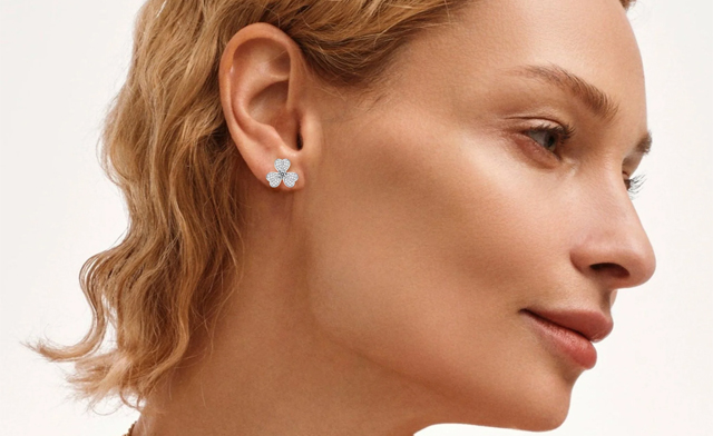 Image of $76.99 for Moissanite Clover Stud Earrings (a $315.24 Value)