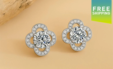 $72.99 for Moissanite Stud Earrings (a $298.20 Value)