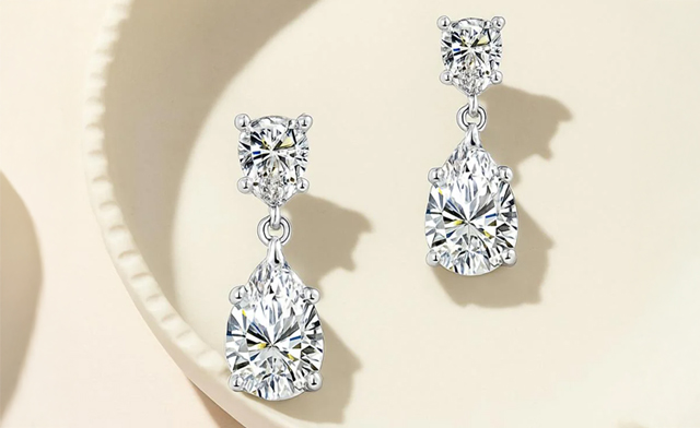 Image of $192.99 for Moissanite Diamond Engagement Earrings (a $792.36 Value)