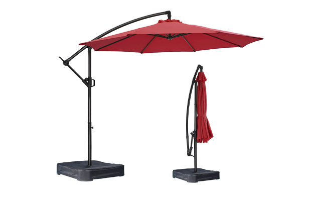 Image of $169 for a HOMSHADE 10ft Cantilever Umbrella with Stand (a $299 Value)