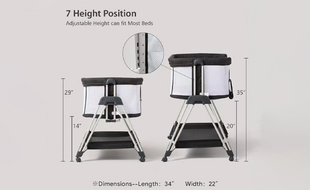 Image of $99 for a Baby Bassinet Bedside Sleeper with Wheels (a $179 Value)