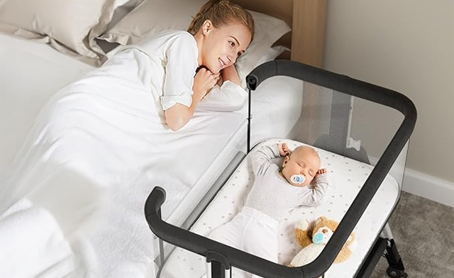 Image of $99 for a Baby Bassinet Bedside Sleeper with Wheels (a $179 Value)