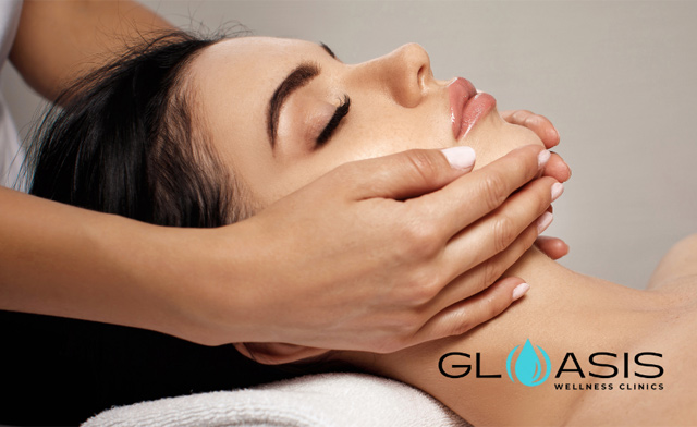 Image of $49 for a Spa Mani-Pedi and Collagen Treatments at Gloasis Wellness Clinics (3 Locations)