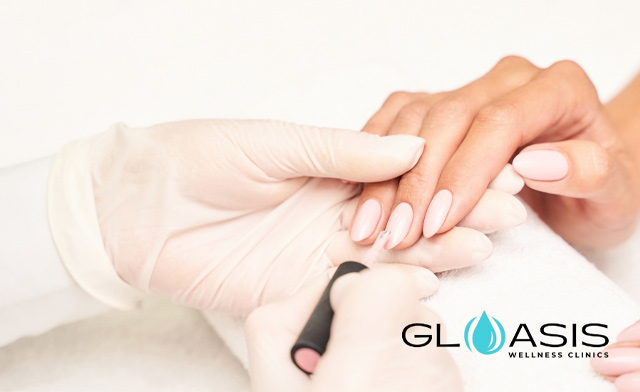 Image of $49 for a Spa Mani-Pedi and Collagen Treatments at Gloasis Wellness Clinics (3 Locations)