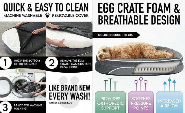 Image of $51 for a Large 42-inch Orthopedic Dog Bed (a $79.99 Value)