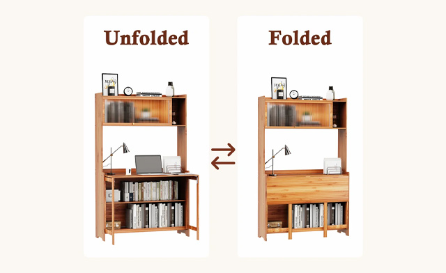Image of $109 for a Bamboo Computer Desk with Bookshelf (a $299.99 Value)
