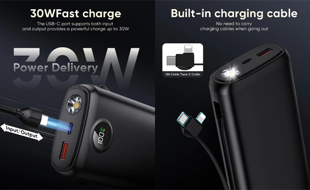 Image of $25 for a Portable Charger with Built in Cable (a $39.99 Value)