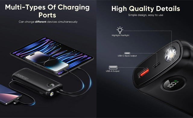 Image of $25 for a Portable Charger with Built in Cable (a $39.99 Value)