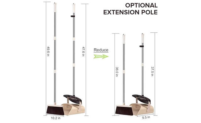 Image of $14 for a Mosuch Broom and Dustpan Set (a $29.99 Value)