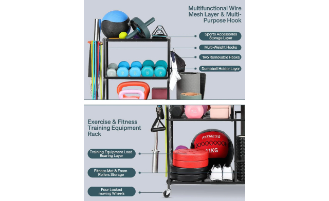 Image of $49 for an All-in-One Sports & Gym Storage Rack (a $99.99 Value)