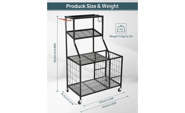 Image of $49 for an All-in-One Sports & Gym Storage Rack (a $99.99 Value)