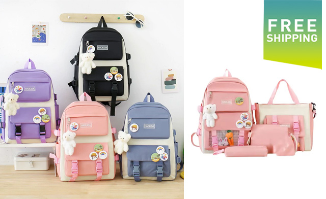 Image of $46 for a 4-Piece Nylon School Bag Set (a $53.94 Value)