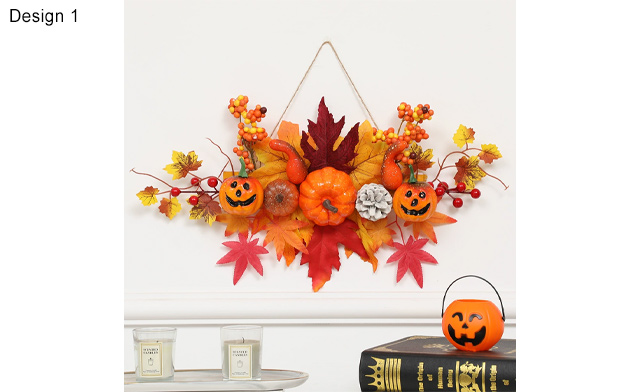 Image of $26 for a Maple Leaf Pumpkin Wall Hanging Decoration (a $44.99 Value)