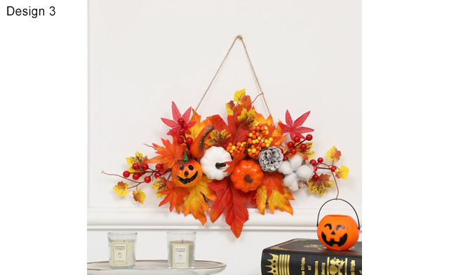 Image of $26 for a Maple Leaf Pumpkin Wall Hanging Decoration (a $44.99 Value)