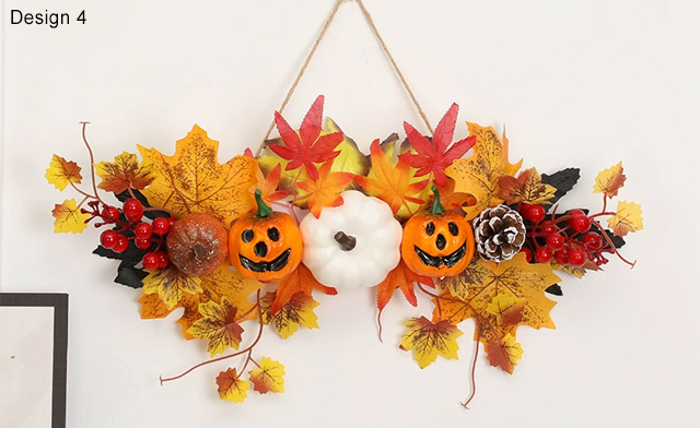 Image of $26 for a Maple Leaf Pumpkin Wall Hanging Decoration (a $44.99 Value)