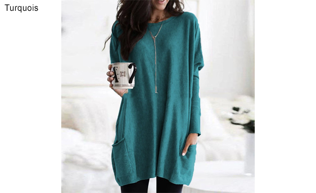 Image of $27 for a Women’s Long Sleeve Pocket T-Shirt (a $49 Value)