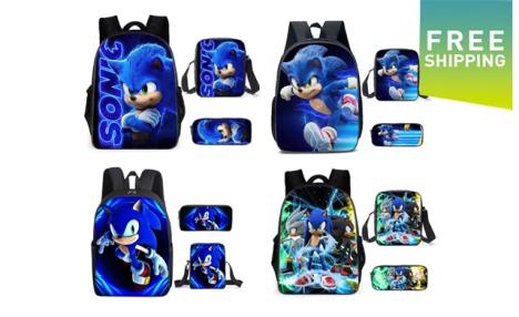 $42 for a 3-Piece Blue Hedgehog Backpack Set (a $42.99 Value)