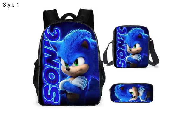 Image of $42 for a 3-Piece Blue Hedgehog Backpack Set (a $42.99 Value)