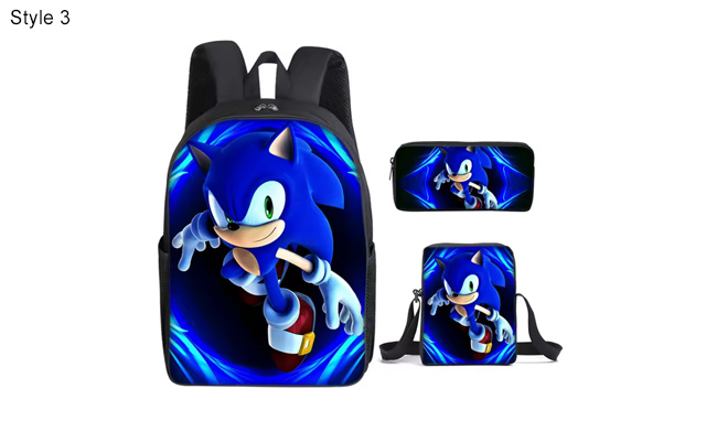 Image of $42 for a 3-Piece Blue Hedgehog Backpack Set (a $42.99 Value)