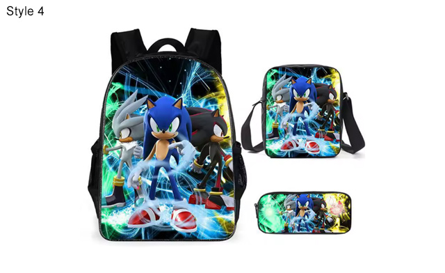 Image of $42 for a 3-Piece Blue Hedgehog Backpack Set (a $42.99 Value)