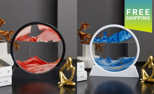 Image of $27 for a 3D Moving Sand Art Glass Decoration (a $45.99 Value)
