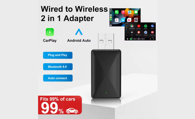 Image of $34.99 for a Wireless CarPlay & Android Auto Adapter (a $49.99 Value)