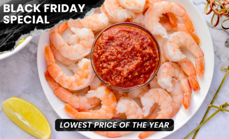 $65 for 4 x 400g Shrimp Cocktail Platters (a $104 Value)