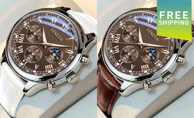 Image of $20 for a GENEVA Men’s Luxury Quartz Watch (a $29.99 Value)