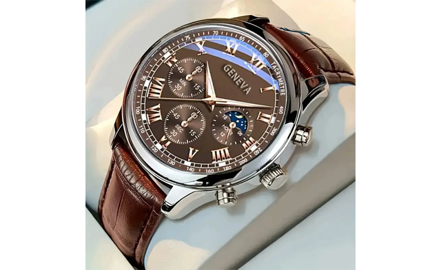 Image of $20 for a GENEVA Men’s Luxury Quartz Watch (a $29.99 Value)