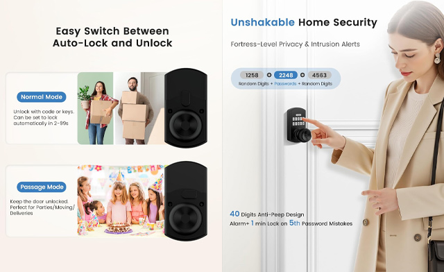 Image of $32 for a HIDALIFE Smart Door Lock with Keypad (an $89.99 Value)