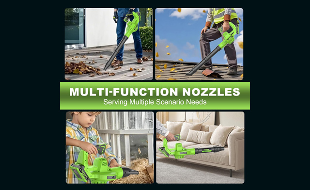 Image of $47 for a 21V Cordless Leaf Blower with 4-in-1 Nozzle Design (a $99.99 Value)