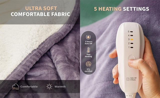 Image of $19 for a JET'S HOME Heated Blanket - 50 x 60 inch (a $46.99 Value)