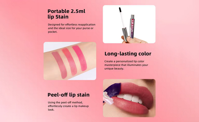Image of $21 for a 2-Pack of 3 Waterproof Peel-Off Lip Stains (a $24.99 Value)