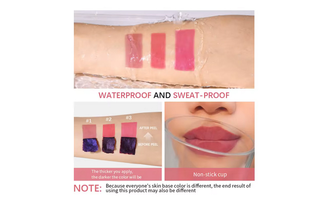 Image of $21 for a 2-Pack of 3 Waterproof Peel-Off Lip Stains (a $24.99 Value)