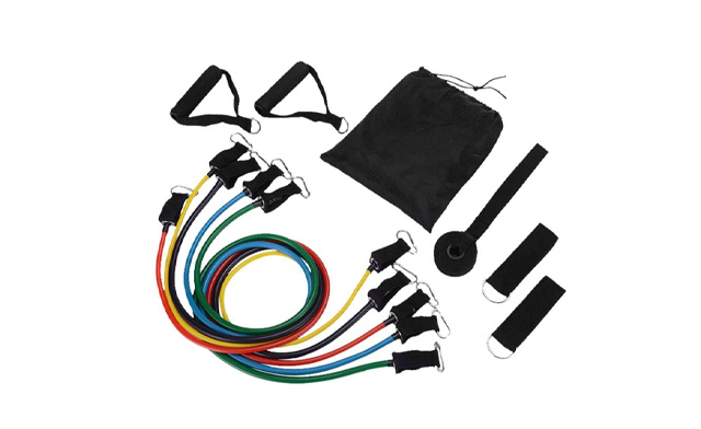 Image of $12.99 for a Resistance Bands Set with Workout Bar (a $29.99 Value)