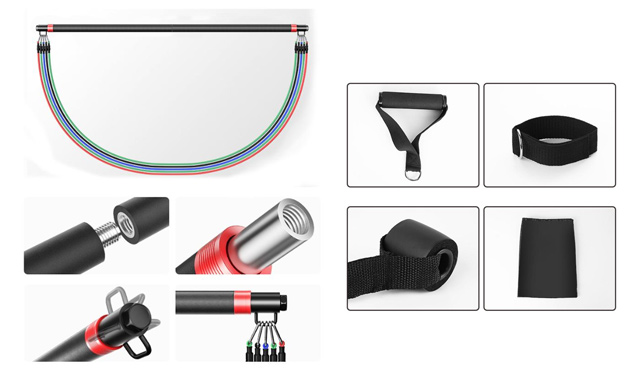 Image of $12.99 for a Resistance Bands Set with Workout Bar (a $29.99 Value)