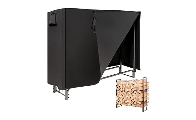 Image of $63.99 for a Firewood Rack with Waterproof Cover (a $109.99 Value)