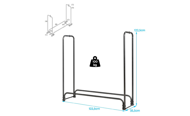 Image of $63.99 for a Firewood Rack with Waterproof Cover (a $109.99 Value)