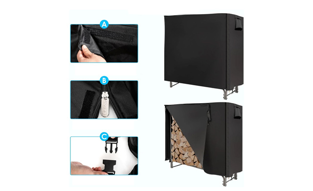 Image of $63.99 for a Firewood Rack with Waterproof Cover (a $109.99 Value)