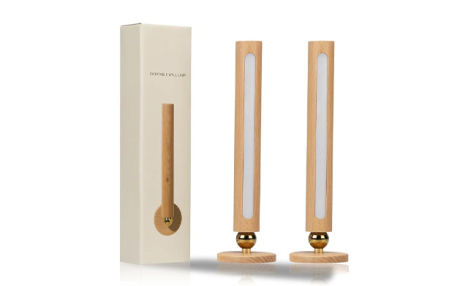 $38.99 for a 2-Piece Rotatable Wooden LED Wall Lamp (a $69.99 Value)