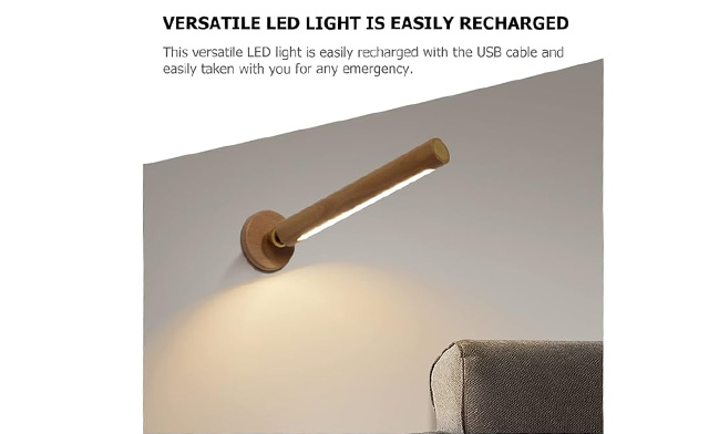 Image of $38.99 for a 2-Piece Rotatable Wooden LED Wall Lamp (a $69.99 Value)