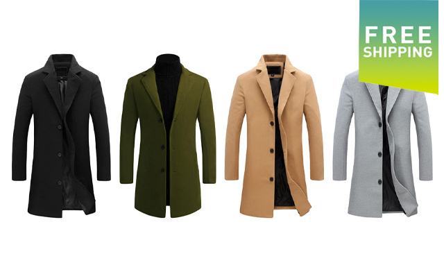 Image of $41.95 for a Men's Trench Coat (an $82.99 Value)