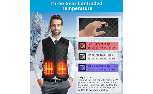 Image of $37.95 for a Unisex Heated Liner Vest (a $129 Value)